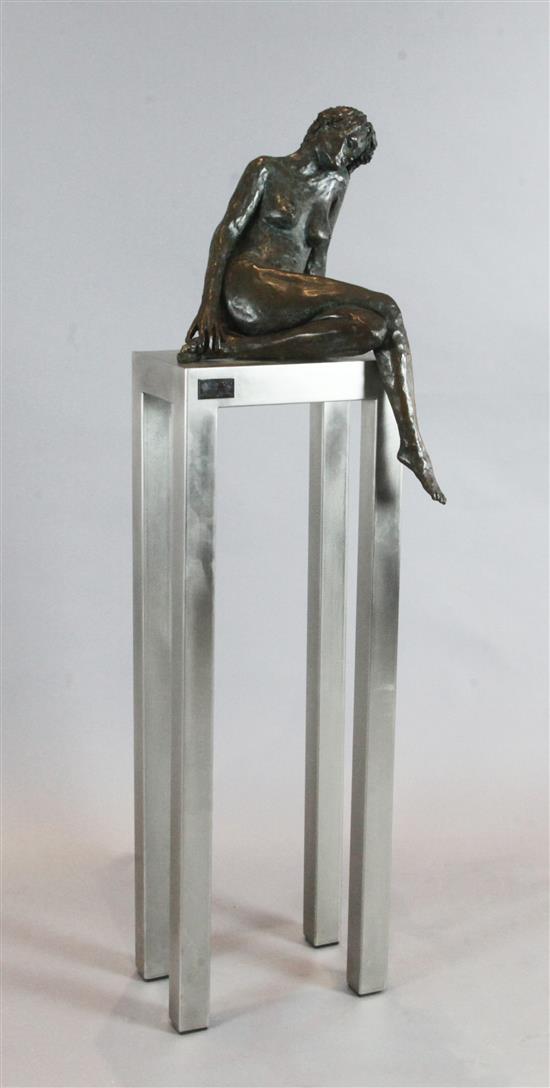 § Bruce Denny (1967-) Sitting Pretty 14.5in. on the original steel stand, overall height 54.5in.